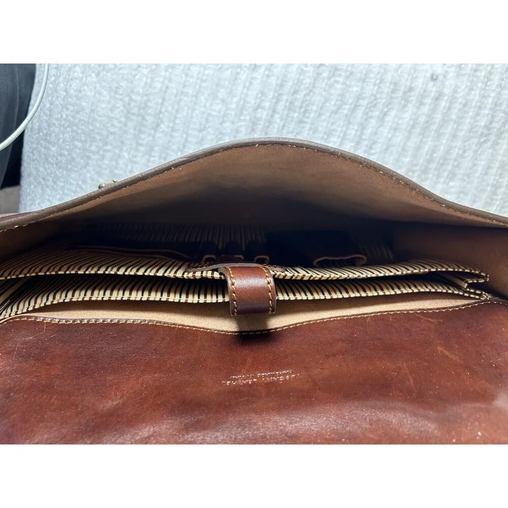 Tuscany Leather Firenze Handmade Leather Brown Briefcase Backpack York Office